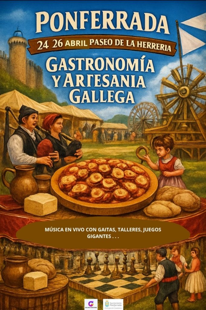 Cartel Feria de gastronomía y artesanía gallega de Ponferrada | Portal Bierzo