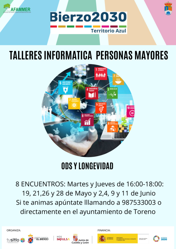 Talleres gratuitos de informática en Toreno para mayores de 50 años. Aprende tecnología y mejora tu autonomía. Inscripciones abiertas del 19 de mayo al 11 de junio.
