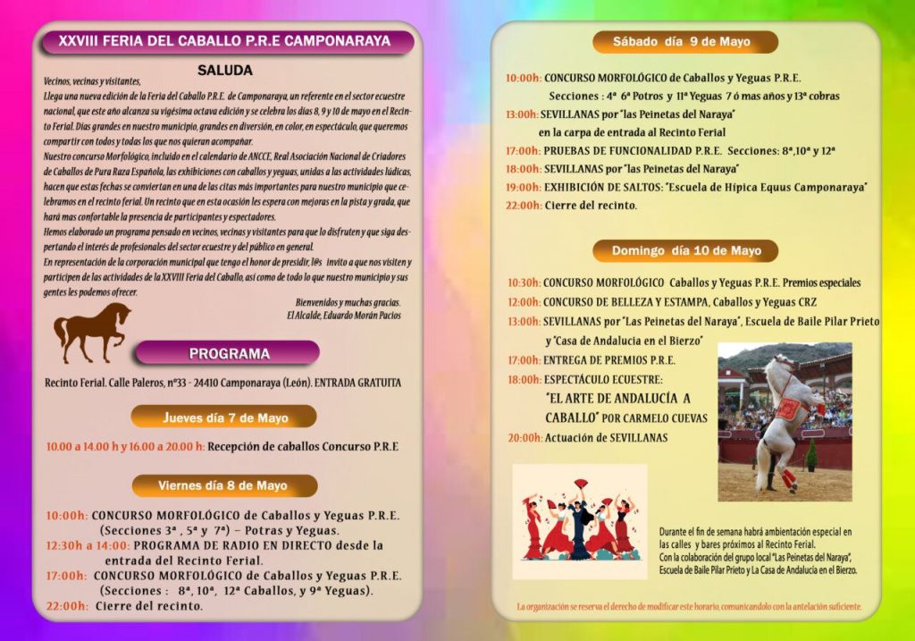 Progtama Feria del caballo Camponaraya 2026 | Portal Bierzo