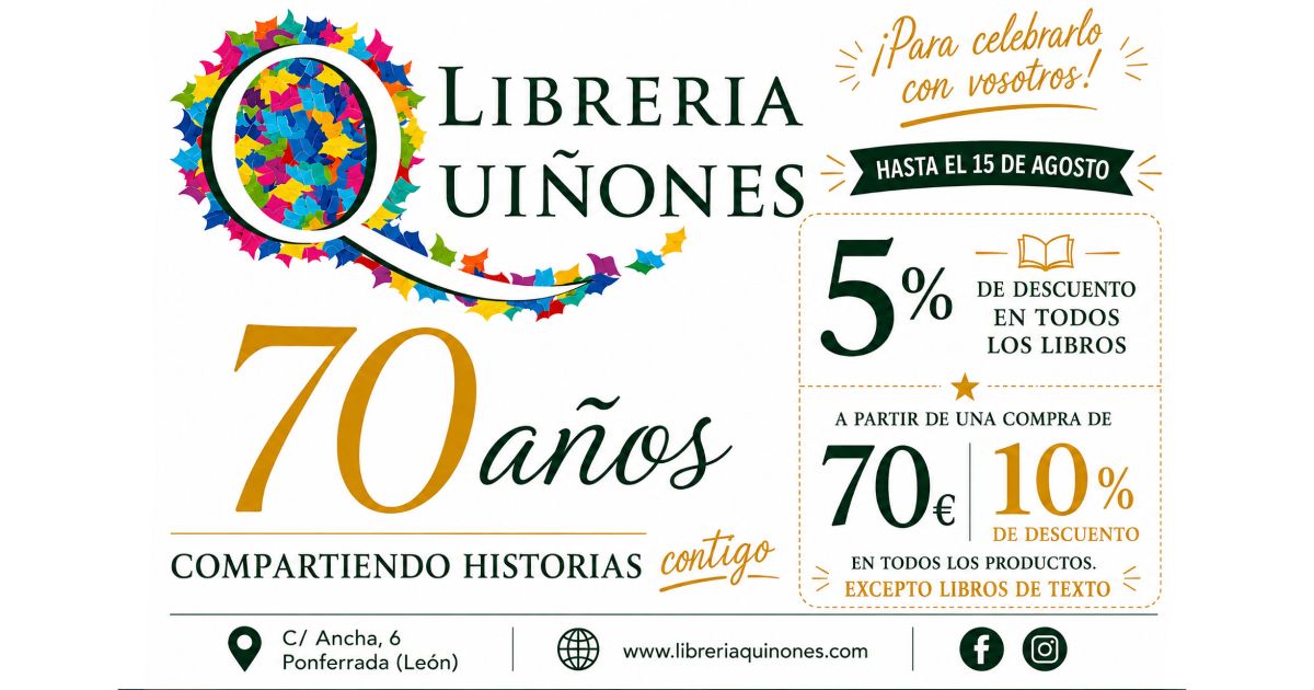 70 años Libreria Quiñones | Ponferrada | Portal Bierzo