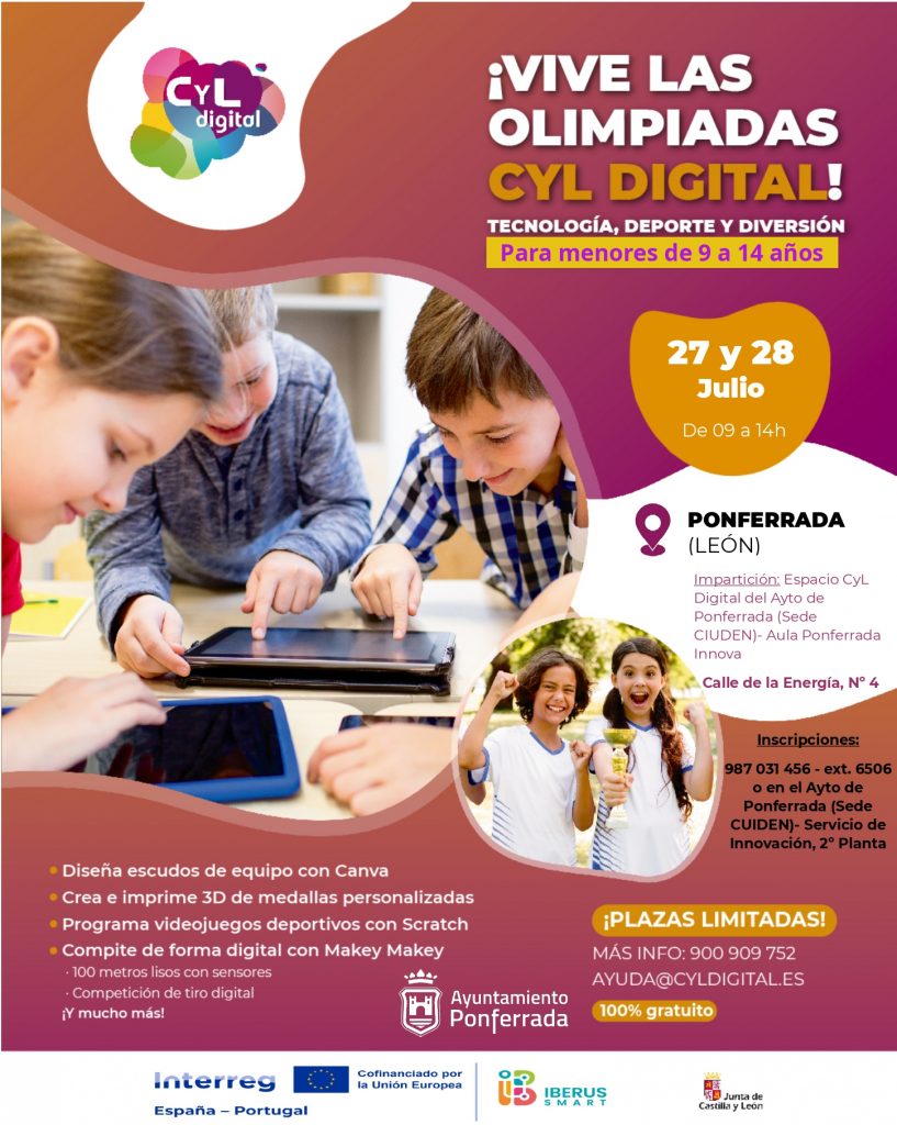 Ponferrada acogerá las Olimpiadas CyL Digital de robótica, programación e impresión 3D infantil