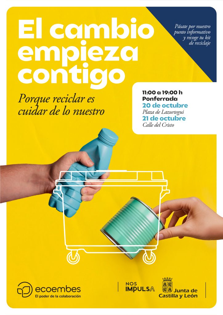 Reciclaje | cartel campaña el cambio empieza contigo LE_PONFERRADA